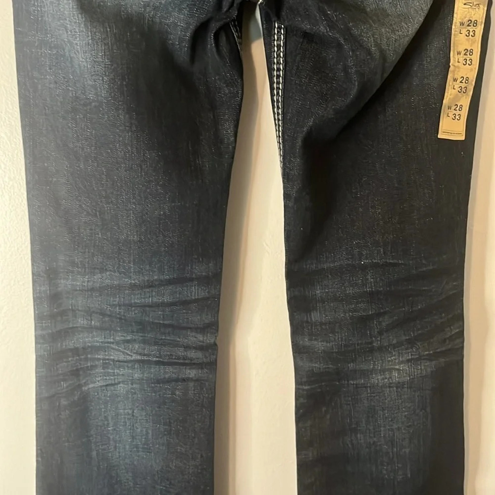 NWT Silver Jeans Co Suki Mid Rise Boot Cut Stretch Sequin Distressed Denim Sz 28 - Picture 9 of 14